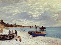 Monet, Claude Oscar - The Beach at Sainte-Adresse